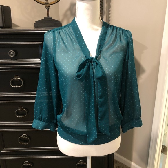 Express Tops - Express Sheer Blouse SMALL